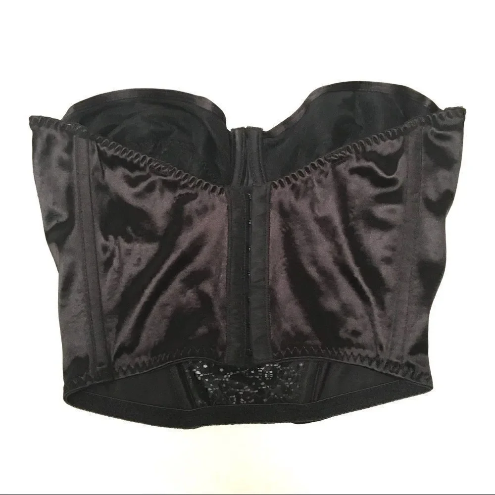 ‎Vintage Cacique satin & lace underwire bustier 36C